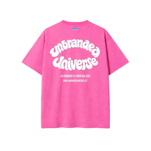 Pink universe wash t-shirt