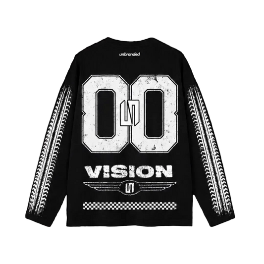 Black long sleeve racer tee