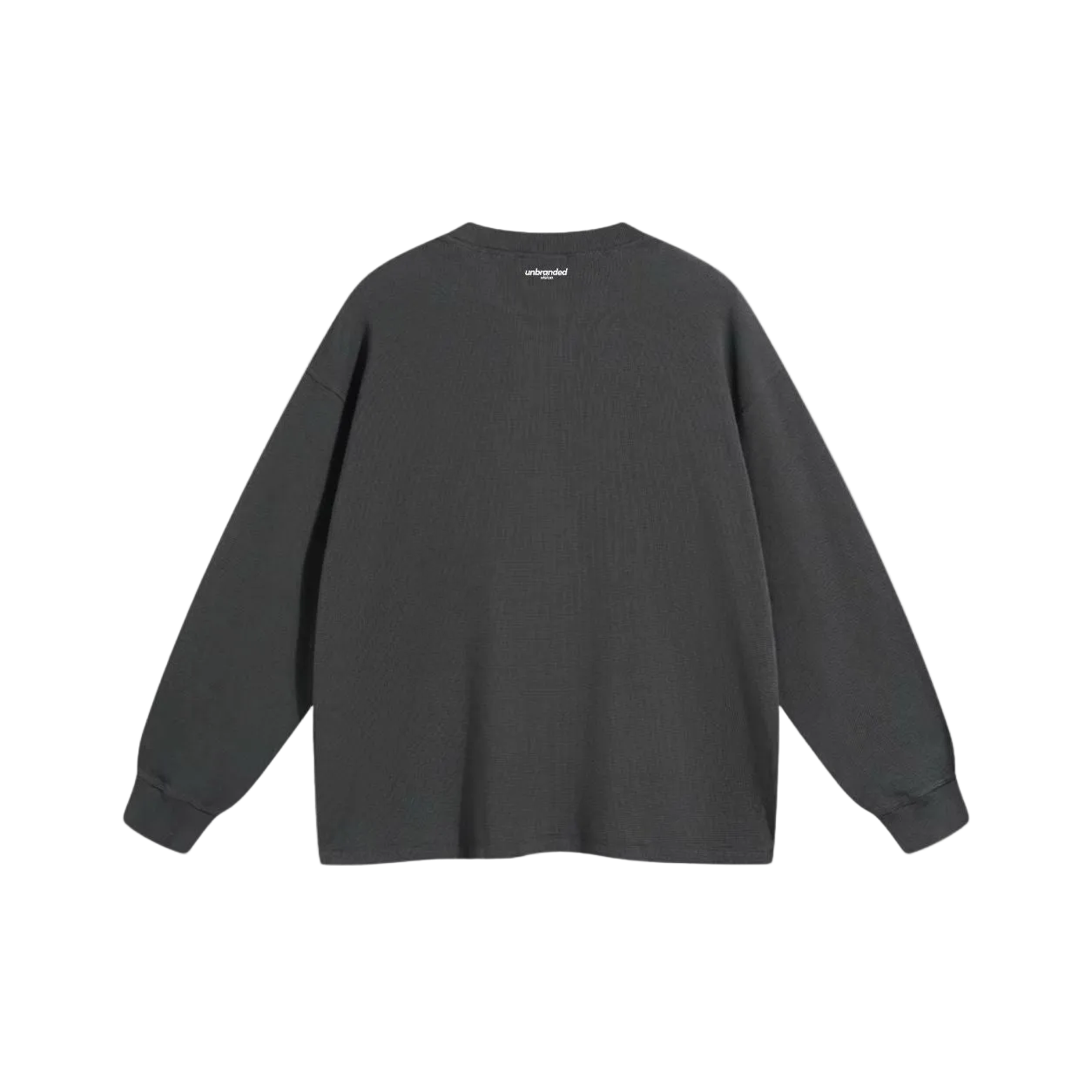 Dark grey waffle long sleeve sweatshirt