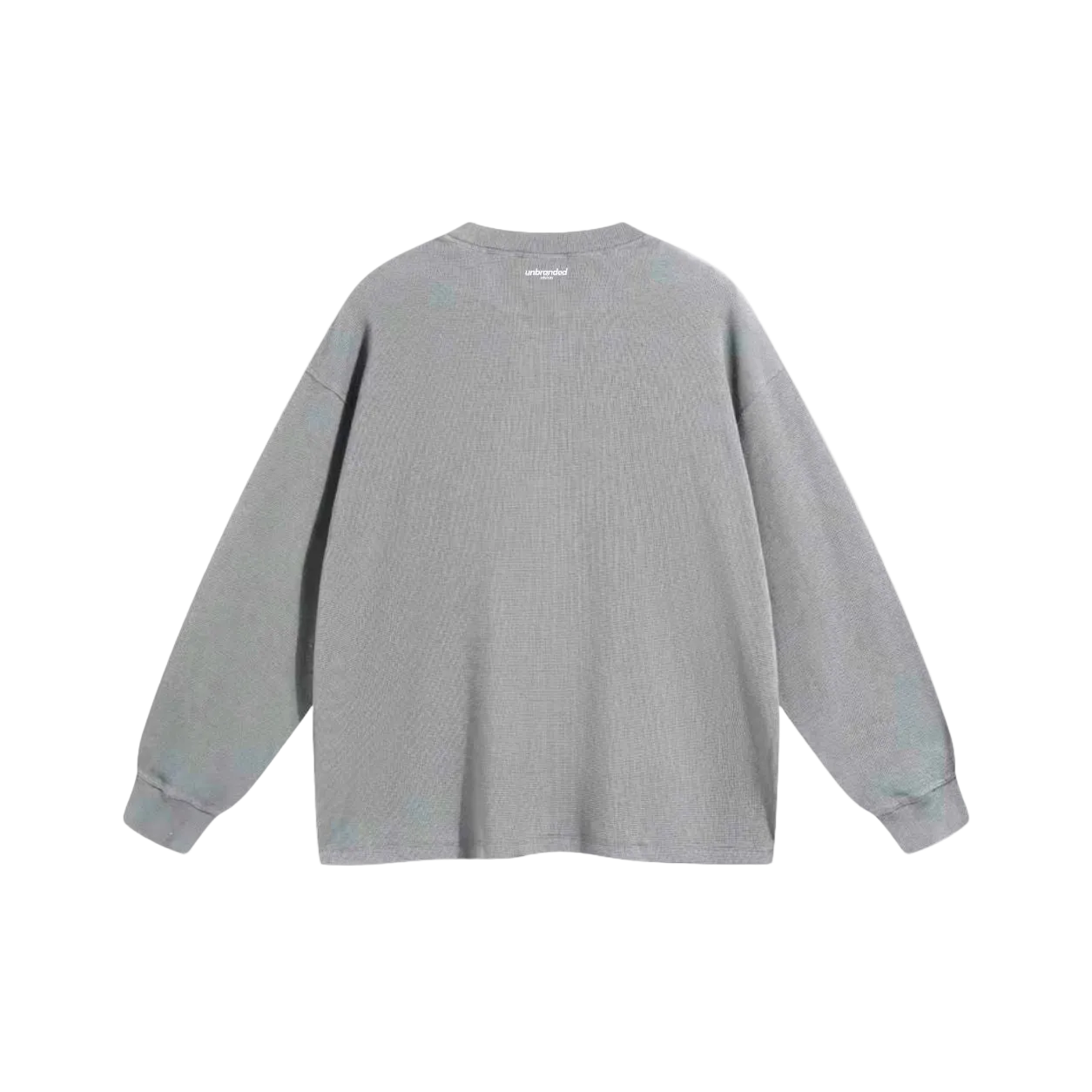 Grey waffle long sleeve sweatshirt