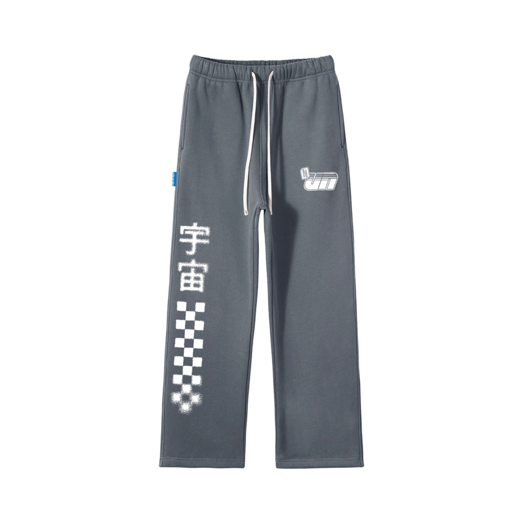 Stone grey racer joggers