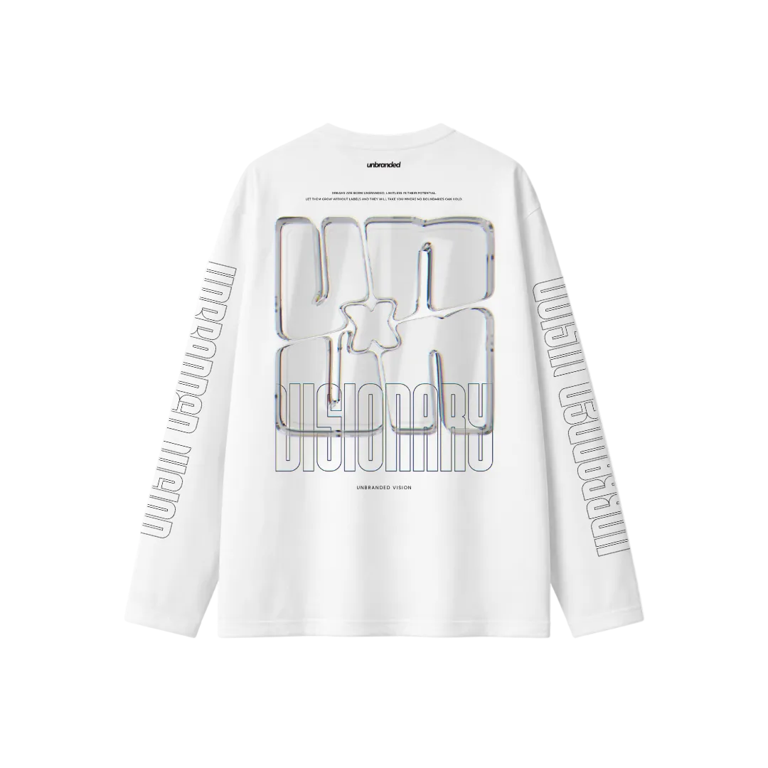 White long sleeve visionary tee