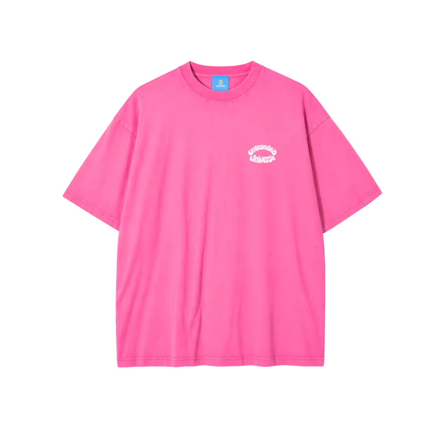 Pink universe wash t-shirt