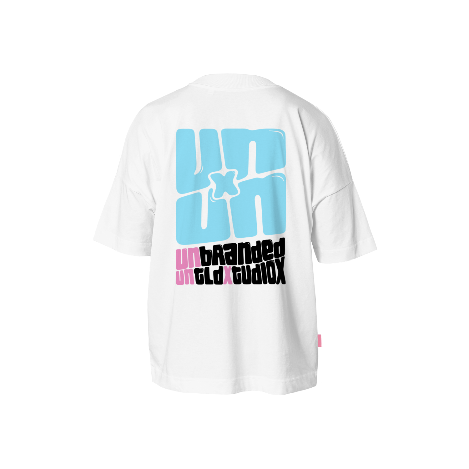 White/Blue/Pink UNxUN Oversized Tee