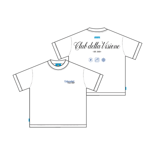 White & Blue Club Della Visione Tee - Unbranded Vision
